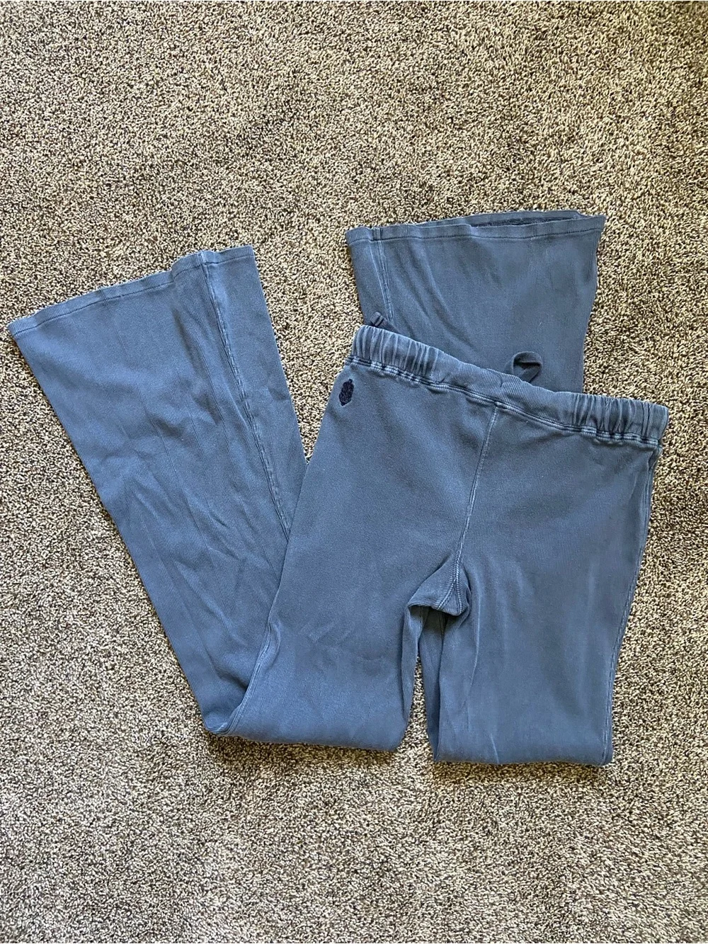 Free People Movement Dark Grey Cotton Rib Flare Pants XS
